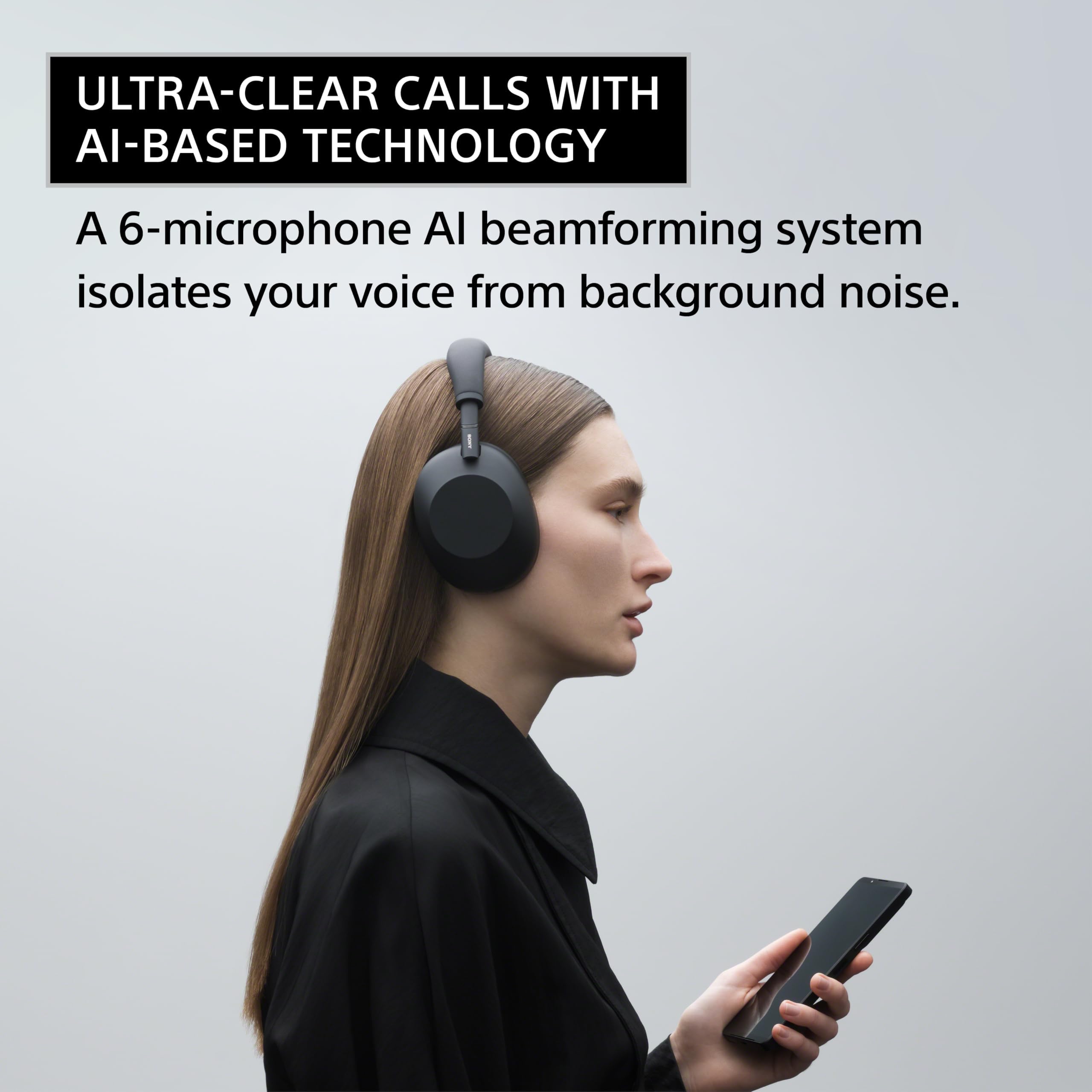 Sony WH-1000XM6 : Le meilleur casque sans fil à réduction de bruit, processeur HD NC QN3, 12 microphones, optimiseur de réduction de bruit adaptatif, masterisé par des ingénieurs, qualité studio, autonomie de 30 heures, bleu nuit 